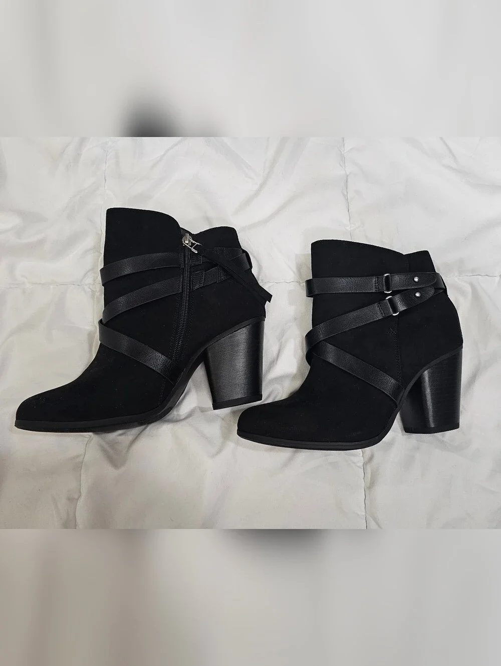 Torrid Black Heeled Boots With Buckles
